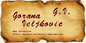 Gorana Veljković vizit kartica